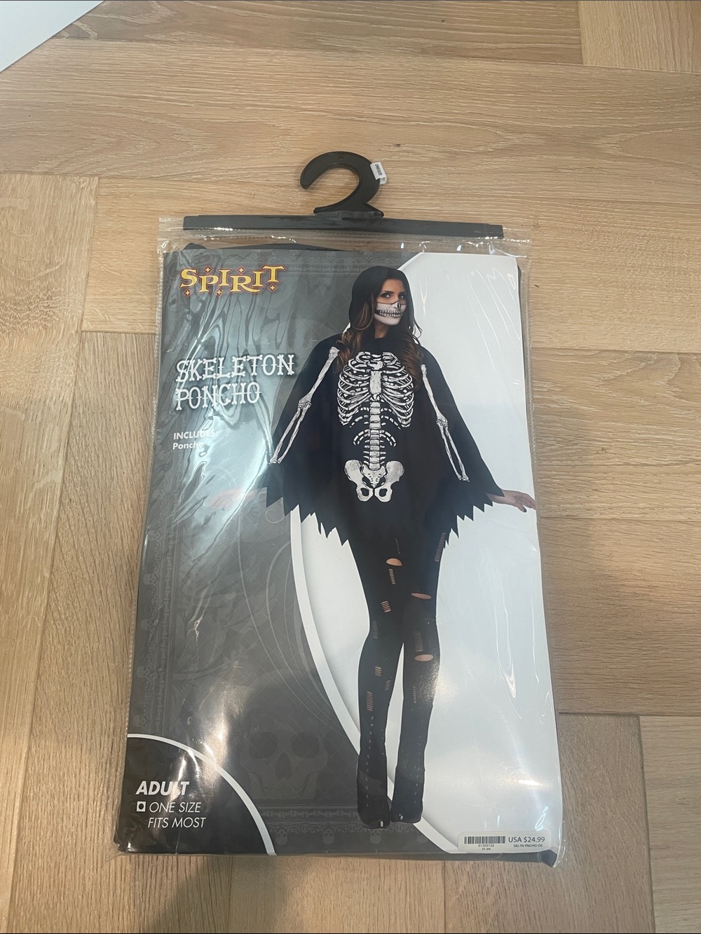 NWT Halloween 🎃 Spirit Skeleton Poncho Costume - Poncho
